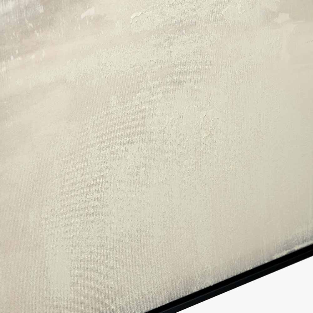 Grey & White Abstract Canvas with Black Frame - CLEARANCE